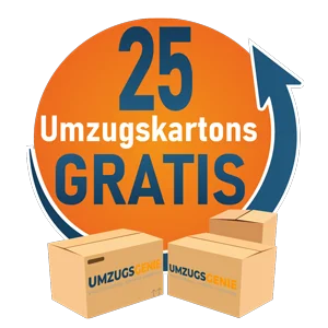 25 Umzugskartons gratis